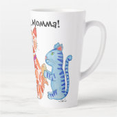 母の日 ママ猫と子猫たち カフェラテマグ (右)