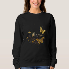 母の日 ママ ギフト Tシャツ ゴールド バタフライ ママ