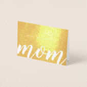 母の日 ママ シンプル エレガント ホイル カード (正面)