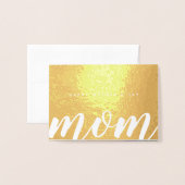 母の日 ママ シンプル エレガント ホイル カード (封筒付き正面)