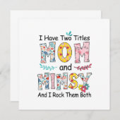 母の日 マミーとミムジー フラワーバースデー 招待状 (正面/裏面)