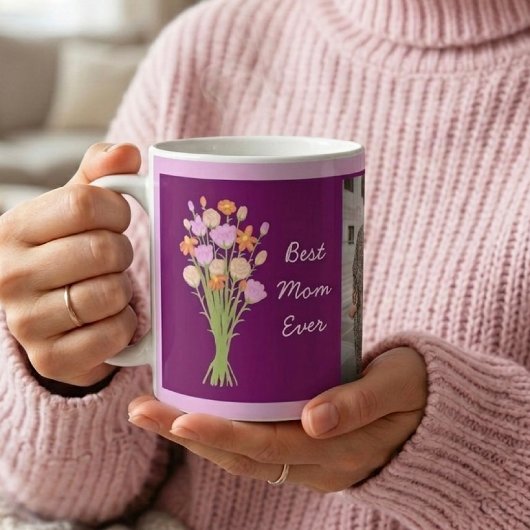 母の日 モダンなお花とベストマム コーヒーマグカップ