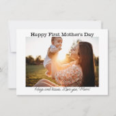 母の日、モダンタイポグラフィ写真 シーズンカード (正面)