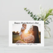 母の日、モダンタイポグラフィ写真 シーズンカード (スタンド正面)