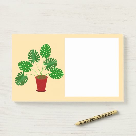 母の日 モンステラの植物 ポストイット (デスク)