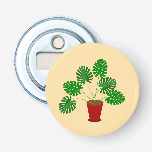 母の日 モンステラの植物 栓抜き (正面)