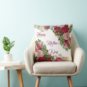 母の日 ラスティック ローズ フローラル グリーン フォリアージ クッション (椅子)