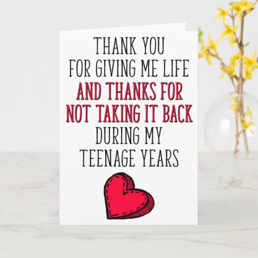 母の日、与え私の命をありがとう カード (黄色い花)