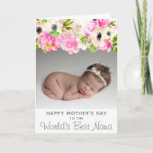 母の日 | 世界で最高のナナ | 花の写真カード カード (正面)