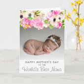 母の日 |世界のナ最高のナ| フローラフォトカード カード (黄色い花)