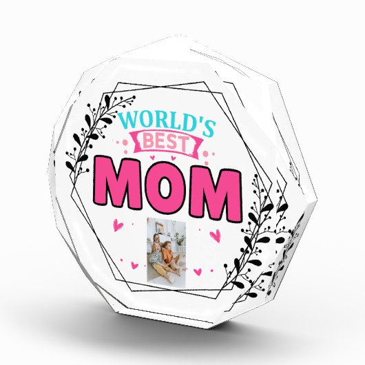 母の日、世界の母パーソナライズされたのための最高の贈り物 フォトブロック (右)
