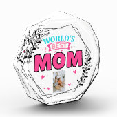 母の日、世界の母パーソナライズされたのための最高の贈り物 フォトブロック (左)