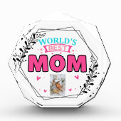 母の日、世界の母パーソナライズされたのための最高の贈り物 フォトブロック (正面)