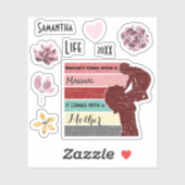 母の日 人生はマニュアル付きではない シール (シート)