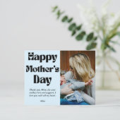 母の日 – 写真と名前カスタムギフト シーズンカード (スタンド正面)
