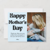 母の日 – 写真と名前カスタムギフト シーズンカード (正面)