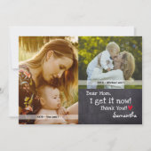 母の日，写真パーソナライズされた 招待状 (正面)