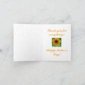 母の日/大きなひまわり/愛する母 カード (内部)