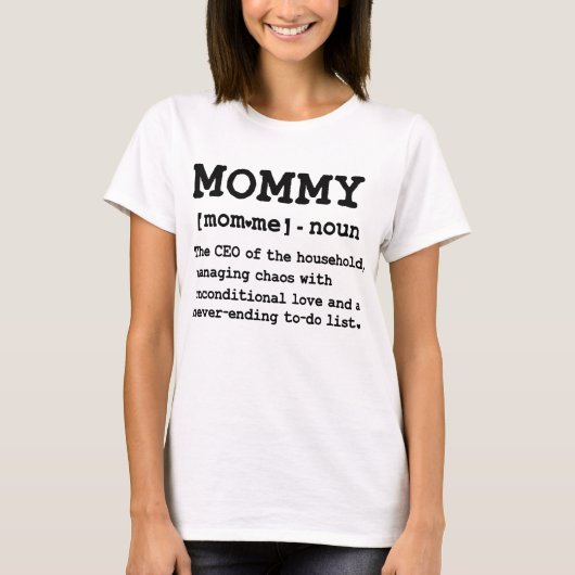 母の日 女性 おかしいママの定義 Tシャツ (正面)