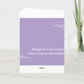 母の日、妻。 ラッパスイセン、谷のユリ カード (裏面)