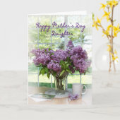 母の日-娘-ライラック カード (黄色い花)