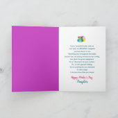 母の日、娘、窓とカップケーキとカップ カード (内部)