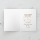 母の日 – 娘 – 繊細でピンクのフローラ カード (内部)