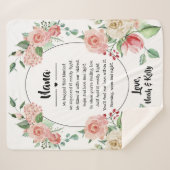 母の日-孫のおばあちゃんグラミー·ナナ シェルパブランケット (正面(横))