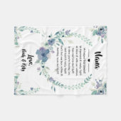 母の日-孫のおばあちゃんグラミー·ナナ フリースブランケット (正面(横))