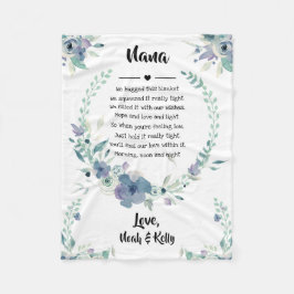 母の日-孫のおばあちゃんグラミー·ナナ フリースブランケット