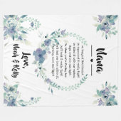 母の日-孫のおばあちゃんグラミー·ナナ フリースブランケット (正面(横))