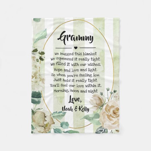 母の日-孫のおばあちゃんグラミー·ナナ フリースブランケット (正面)