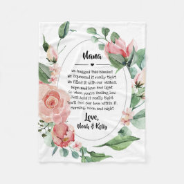 母の日-孫のおばあちゃんグラミー·ナナ フリースブランケット