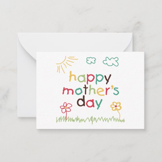 母の日（幸） 5 ノートカード (正面)