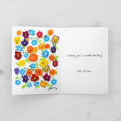 母の日 – 庭の花カード カード (内部)