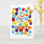 母の日 – 庭の花カード カード (黄色い花)