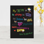 母の日 | 強い、勇気ある、無鉄砲 カード (黄色い花)