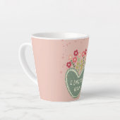 母の日, 愛の花, エレガント, シンプル カフェラテマグ (左アングル)