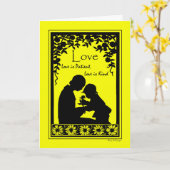 母の日、愛は忍耐強く、愛は優しい カード (黄色い花)