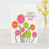 母の日-明るいおもしろいの花 カード (黄色い花)