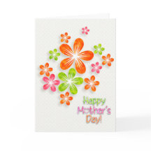 母の日 – 明るいおもしろい花とハート