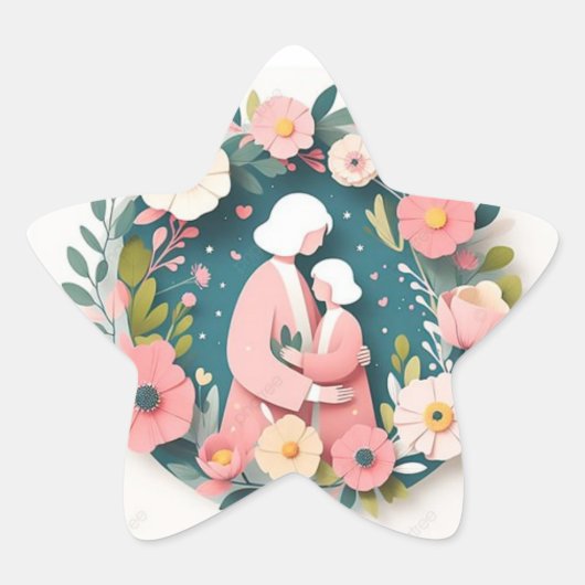 母の日 星シール (正面)