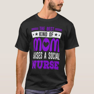 母の日 最高のママは社交的な人を育てる Tシャツ