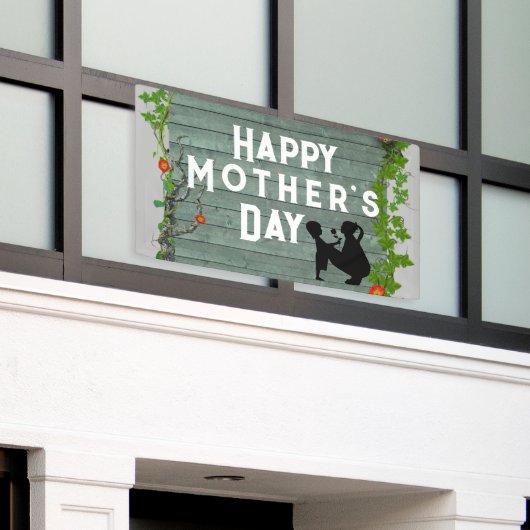 母の日 横断幕 (ビルの外側)