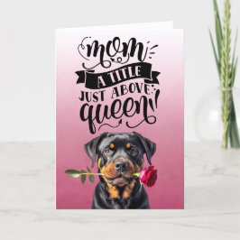 母の日…母さん、クイーンの上のタイトル サンキューカード