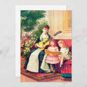 母の日/母と子供のためのクラシックギフトカード シーズンカード (正面/裏面)