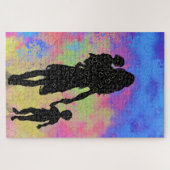 母の日 – 母と子 – 文字/名前を追加 ジグソーパズル (横)