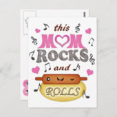 母の日/母のロックと焼き葉書 ポストカード (正面/裏面)