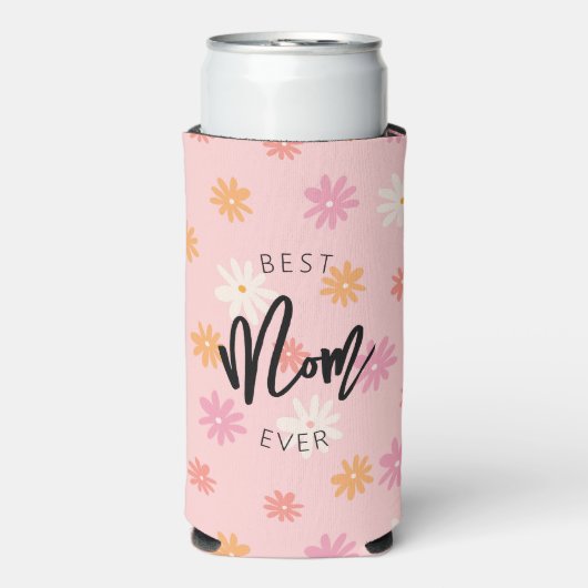母の日,母の最高の日,母の日,パーソナライズされたカスタム スリム缶クーラー (Seltzer正面)