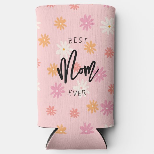 母の日，母の最高の日，母の日，パーソナライズされたカスタム スリム缶クーラー (正面)